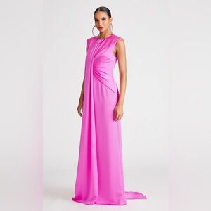 Halston Heritage Vibrant Pink Maxi Dress